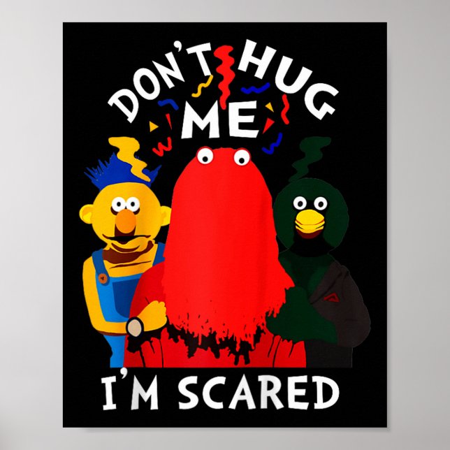 Don't Hug Me I'm Eds Funny Saying Sarcasm Raglan B Poster (Framsidan)