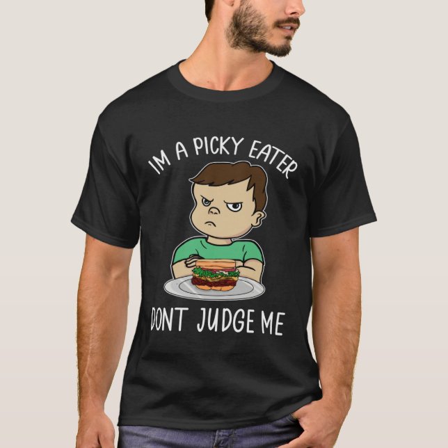 Dont Judge Picky Eater Cute Boy Son Kid Burger Fus T Shirt (Framsida)