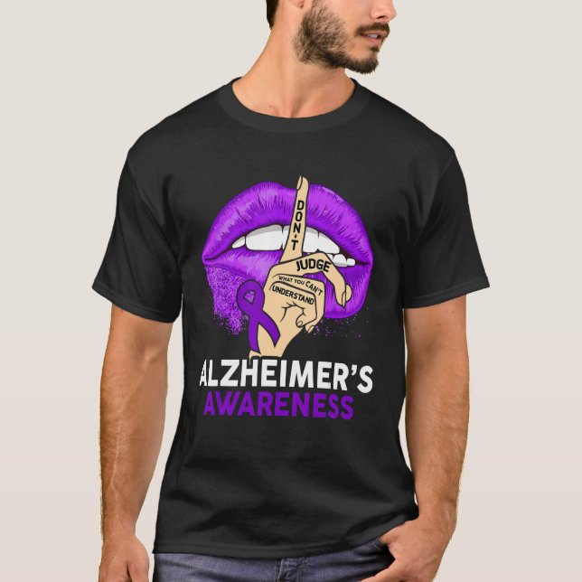 Dont Judge What You Cant Understand Alzheimers Pur T Shirt (Framsida)