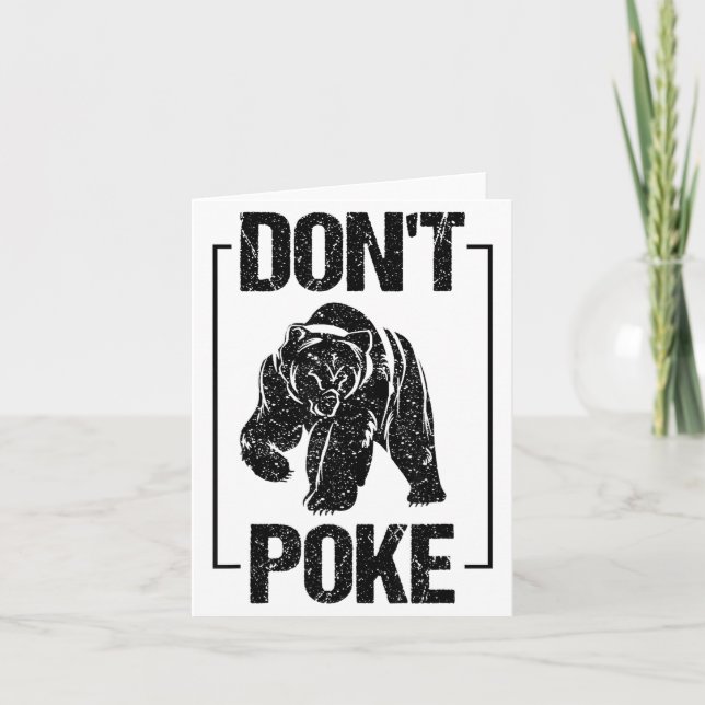 Don't Ke Funny Bear _ Cute Superhero Bear Usa Gift Kort (Framsida)