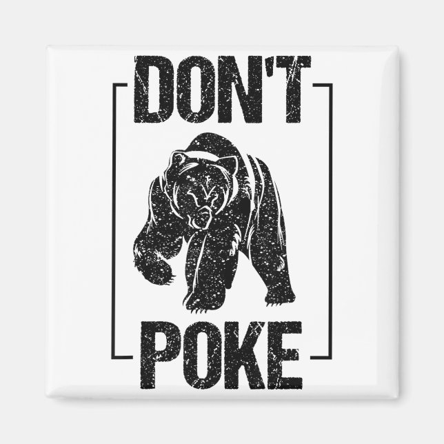 Don't Ke Funny Bear _ Cute Superhero Bear Usa Gift Magnet (Framsidan)