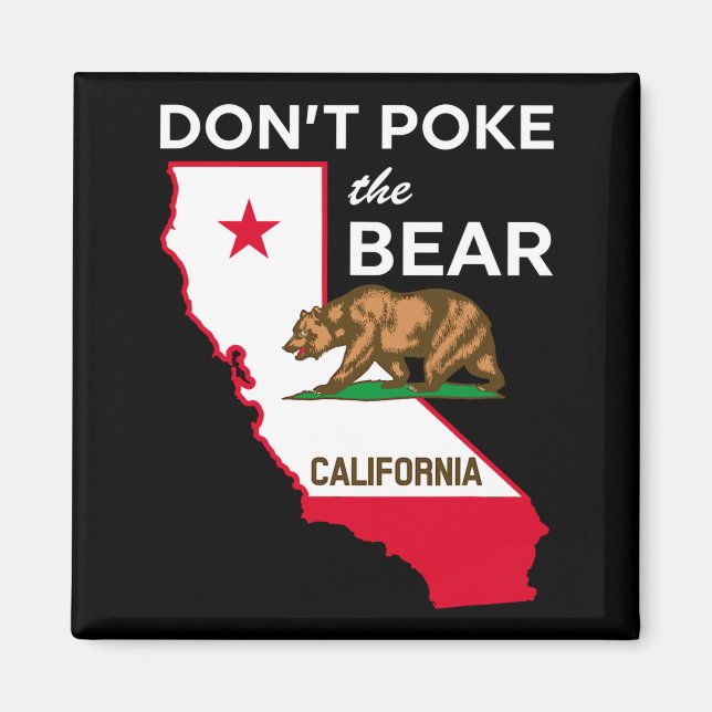 Dont Ke The Bear California Republic Design  Magnet (Framsidan)