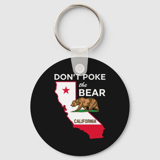 Dont Ke The Bear California Republic Design  Nyckelring (Framsida)