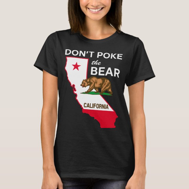 Dont Ke The Bear California Republic Design  T Shirt (Framsida)