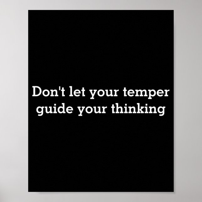 Dont Let Your Temper  Poster (Framsidan)