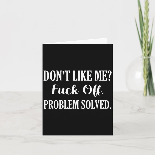 Don't Like Me_ For Off. Problem Solved  Kort (Framsida)