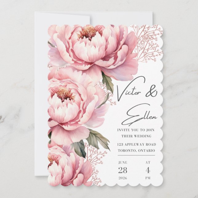 Don't Make Me Blush Invitations Inbjudningar (Framsida)