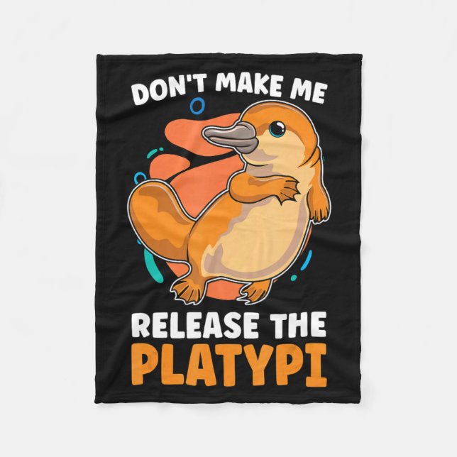 Dont Make Me Release The Platy Loves Duck Bille  Fleecefilt (Framsidan)
