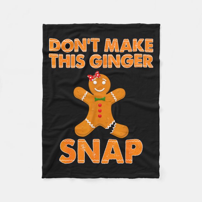 Don't Make This Ginger Snap Funny Joke Cookie Bake Fleecefilt (Framsidan)