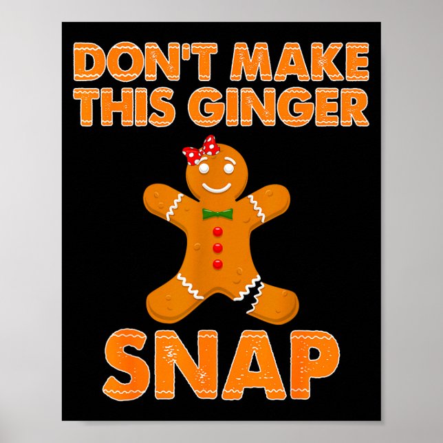 Don't Make This Ginger Snap Funny Joke Cookie Bake Poster (Framsidan)