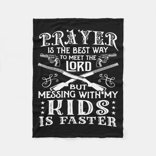 Don't Mess With My Kids! Mom  Fleecefilt (Framsidan)