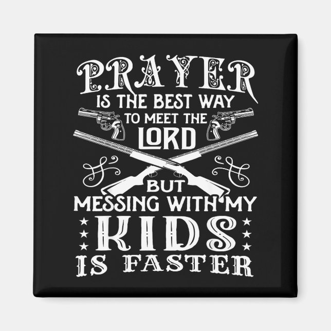 Don't Mess With My Kids! Mom  Magnet (Framsidan)