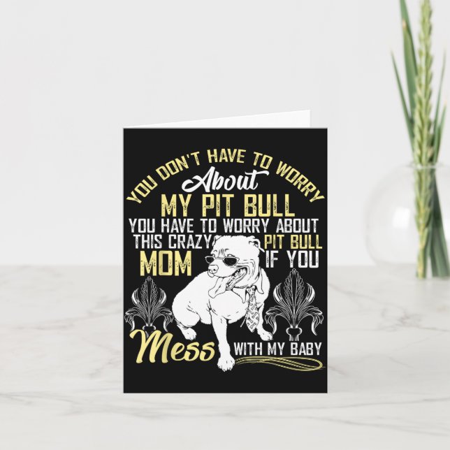 Don't Mess With My Tbull Baby , Tbull Mom Shirt  Kort (Framsida)