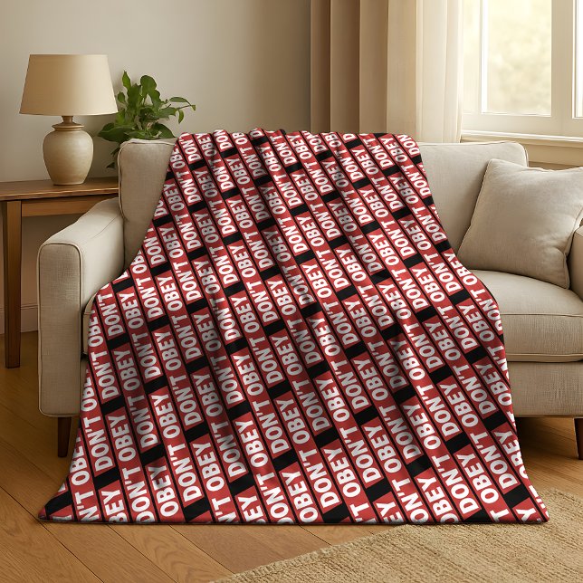 Don't Obey Portland Frog Protest Fleecefilt (Skapare uppladdad)