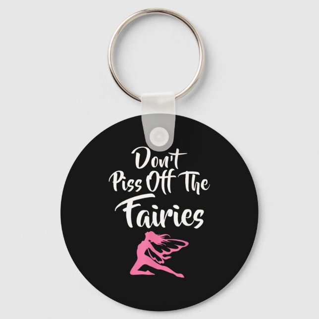 Don't Off The Fairies Fairytale Fantasy Fairy  Nyckelring (Framsida)