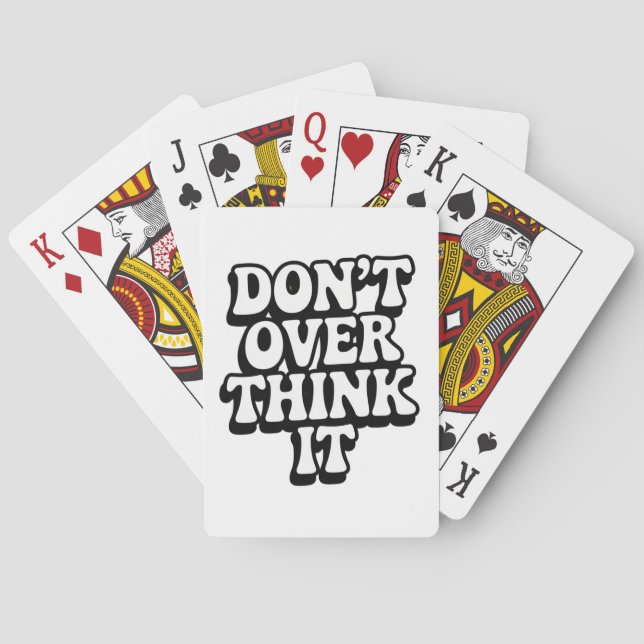 Don't Over Think It!  Casinokort (Baksidan)