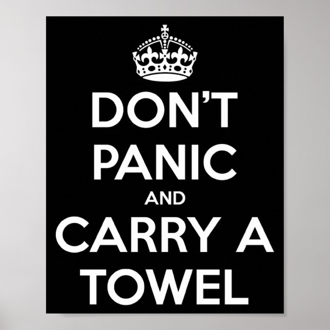 Dont Panic And Carry A Towel  Poster (Framsidan)