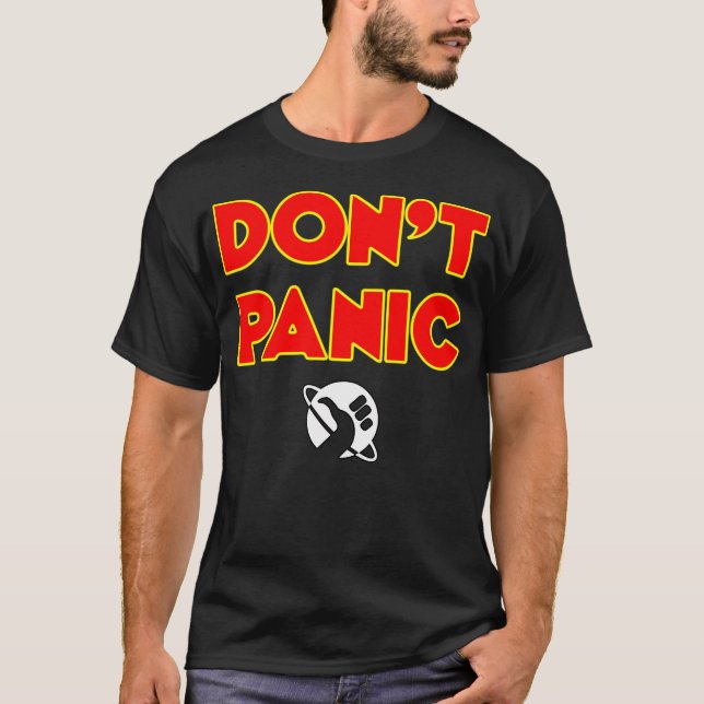 Dont Panic Färg T Shirt (Framsida)
