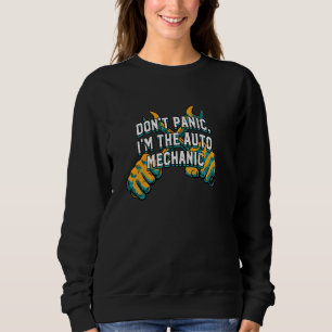 Dont Panic Im, Mechanic Pappa Jokes Car Älskare Pu T Shirt