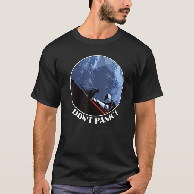Dont Panic Starman Historic T Shirt (Framsida)