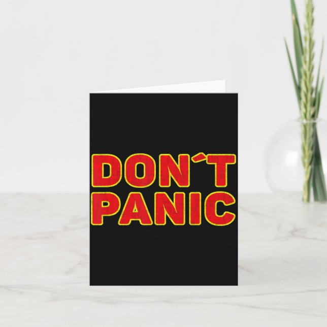 Don't Panic Vintage Distressed, Sarcastic Panickin Kort (Framsida)