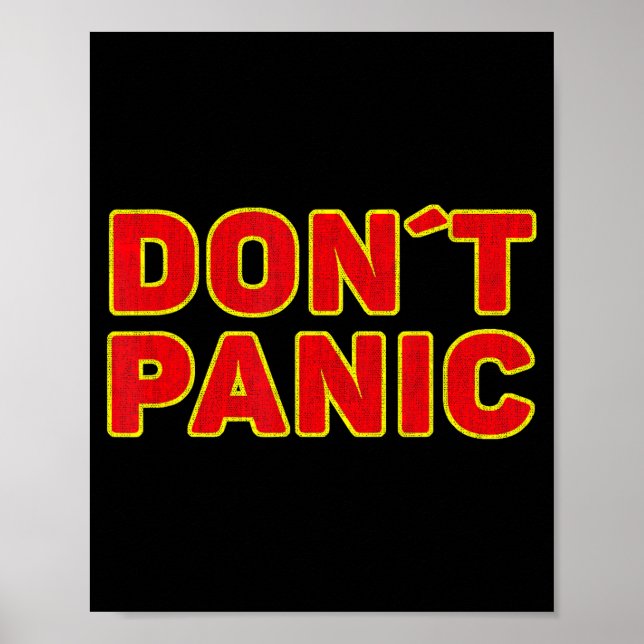 Don't Panic Vintage Distressed, Sarcastic Panickin Poster (Framsidan)