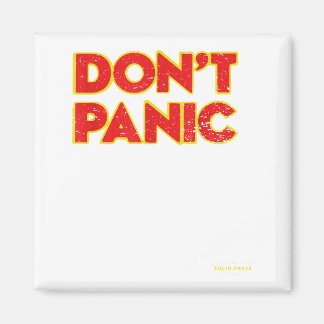 Don't Panic Vintage Distressed Shirt  Magnet (Framsidan)