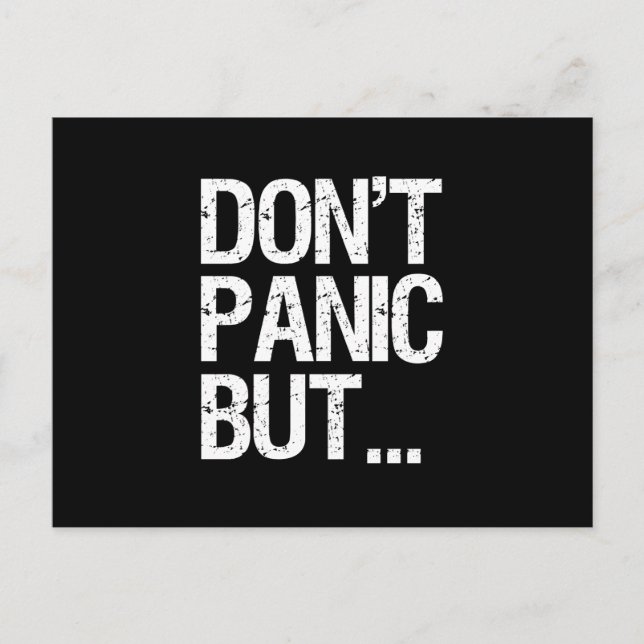 Don't Panic Vykort (Framsida)