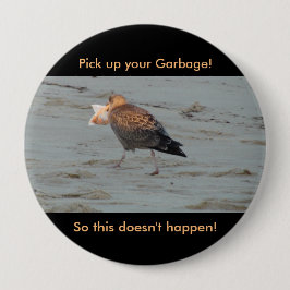 Don't Pollute on Beaches Button Knapp