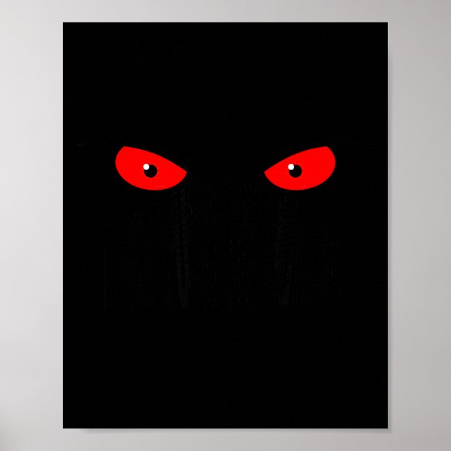 Don't Push My Buttons_ Red Eyes _ Sarcastic Attitu Poster (Framsidan)