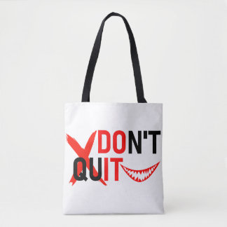 DON'T QUIT – Bold Red Motivation Design Tygkasse