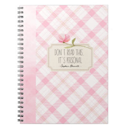Don't Read This, It's Personal – Cute Pink Floral Anteckningsbok