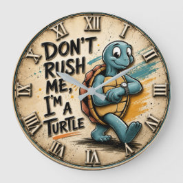 Don't Rush Me I'm a Turtle Stor Klocka