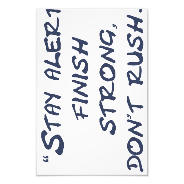 Dont Rush Poster (Framsidan)