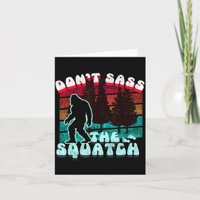 Dont S The Squatch Funny Pun Joke  Kort (Framsida)