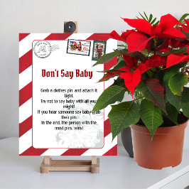 Dont Säg att Baby tomtens nordpola i brev är postm Poster