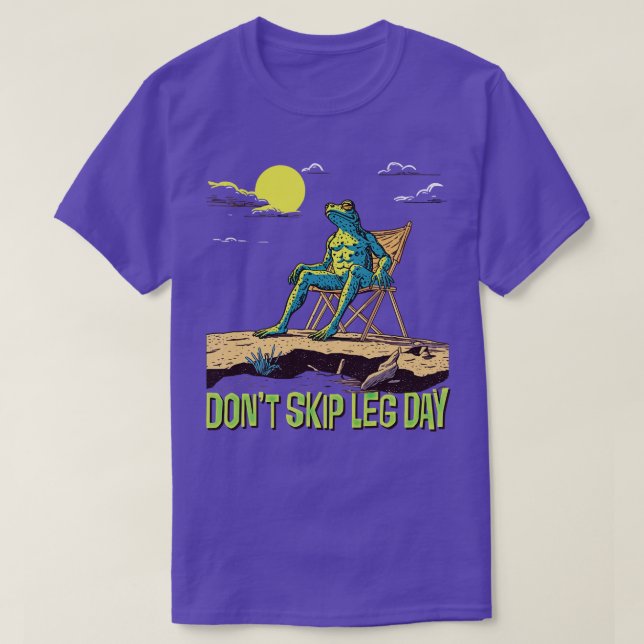 Dont Skip Leg Day Cute Gym Frog T Shirt (Design framsida)