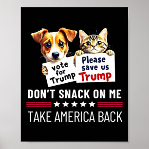 Don't Snack On Me Roliga Katter Hundar  Poster