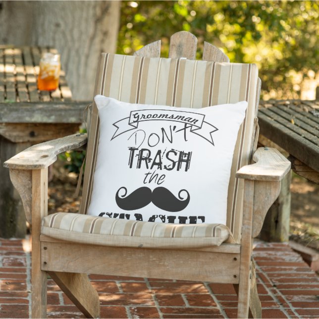 Dont Sopor, Stache Mustache Hipster Groomsman Kudde (Stol)