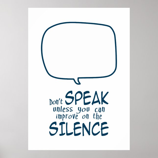 Don't Speak Poster (Framsidan)