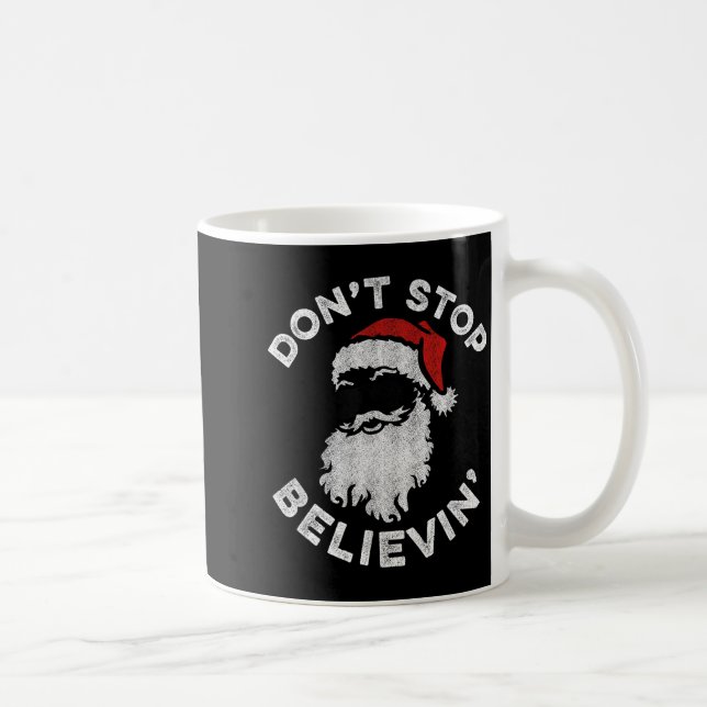 Don't Stop Believin' Cool Shades Santa  Kaffemugg (Höger)