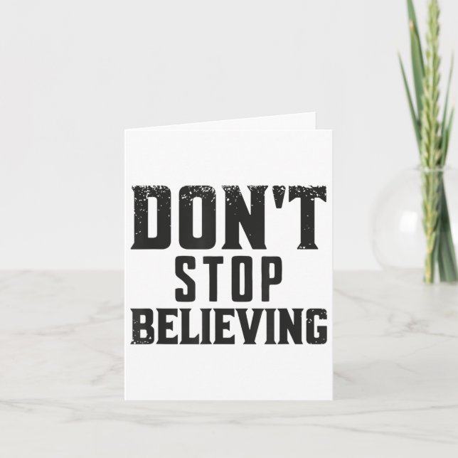 Don't Stop Believing Motivation  Kort (Framsida)