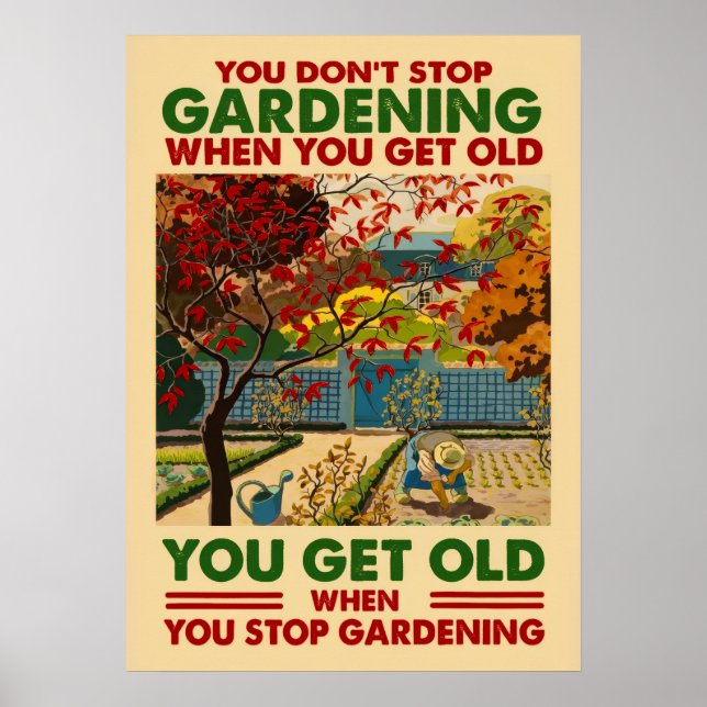 Don't Stop Gardening Poster (Framsidan)