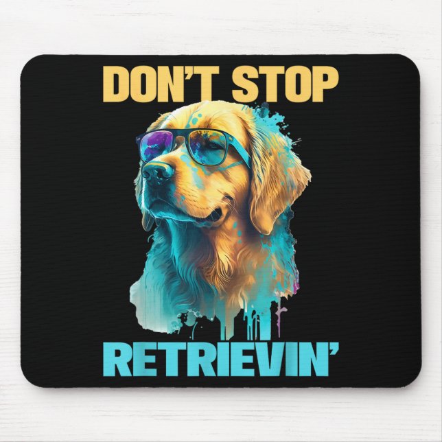 Don't Stop Retrievin - Retro Golden Retriever Dog  Musmatta (Framsidan)