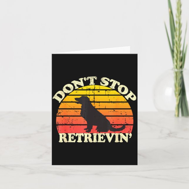 Don't Stop Retrieving Retro Golden Retriever Mom D Kort (Framsida)