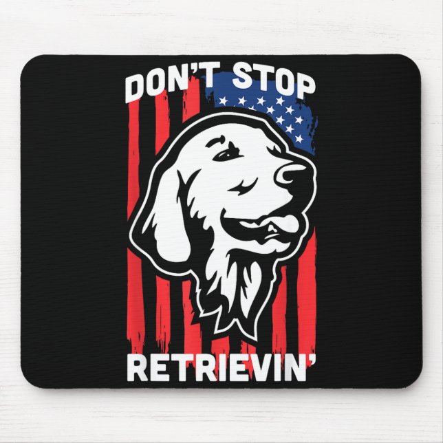 Don't Stop Retrieving Shirt American Flag Golden R Musmatta (Framsidan)