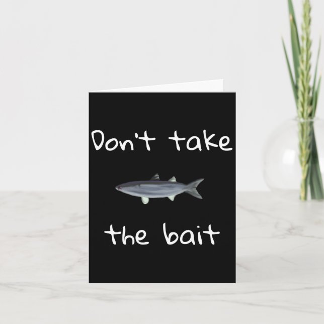 Dont Take The Bait Mullet Fish Artwork Painting  Kort (Framsida)