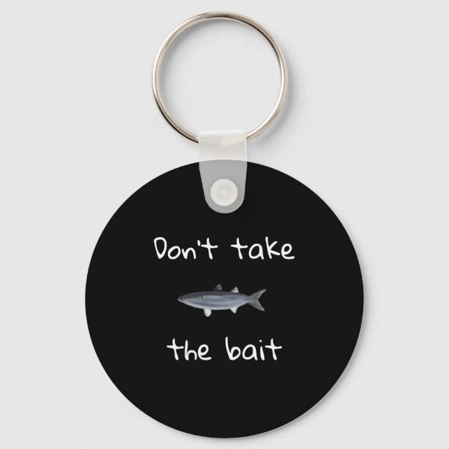 Dont Take The Bait Mullet Fish Artwork Painting  Nyckelring (Framsida)