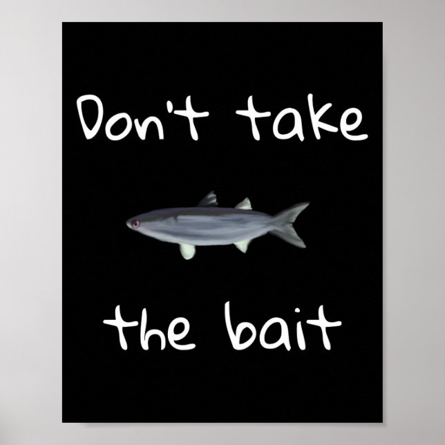 Dont Take The Bait Mullet Fish Artwork Painting  Poster (Framsidan)