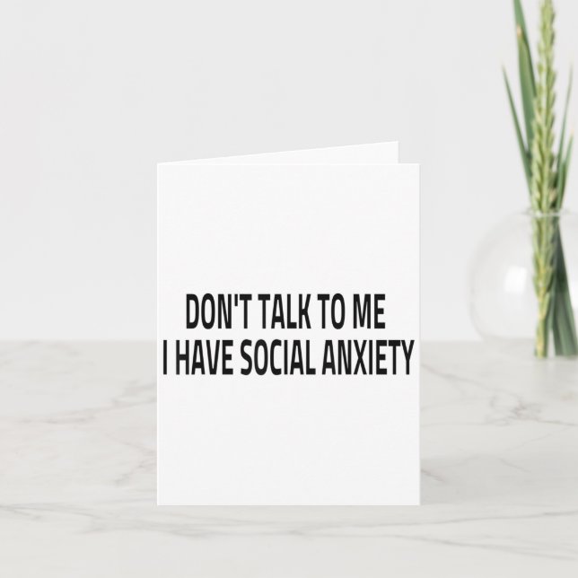 Don't Talk To Me I Have Social Anxiety Introvert F Kort (Framsida)